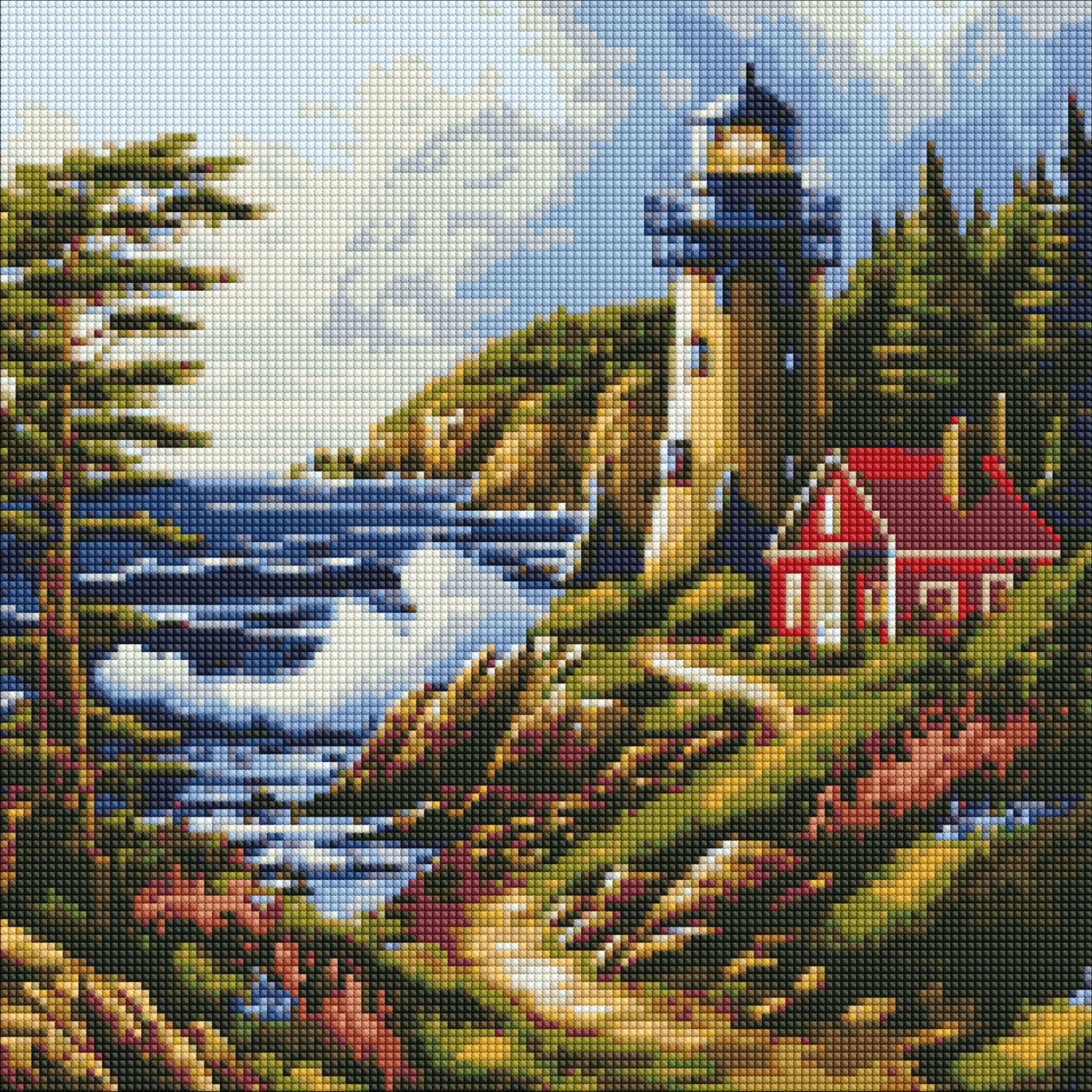 Алмазная мозаика 40×40 см Морской бриз