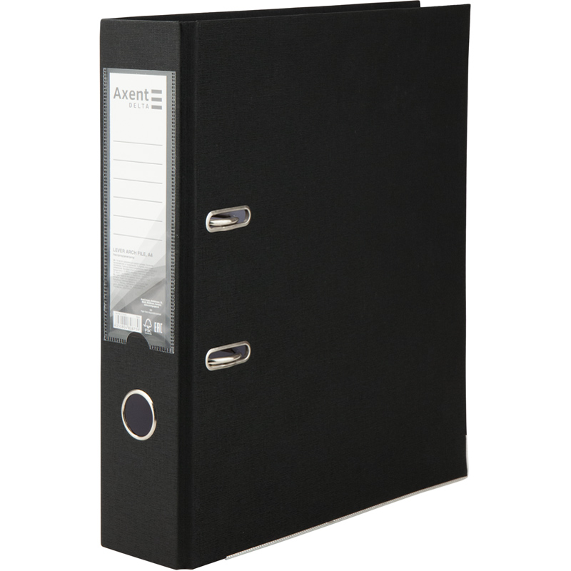 Папка-регистратор А4 75 мм одностор. Delta, черная