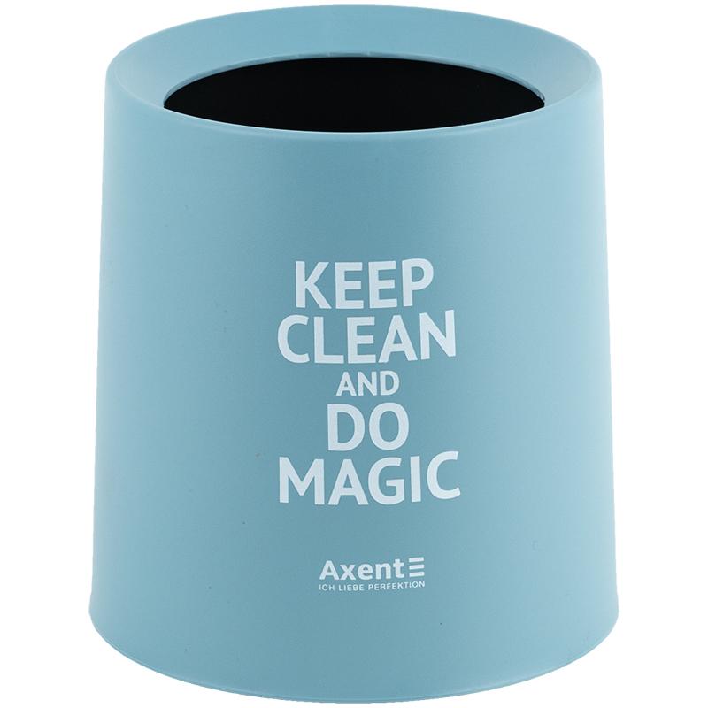 Контейнер настільний для сміття Axent круглий, блакитний