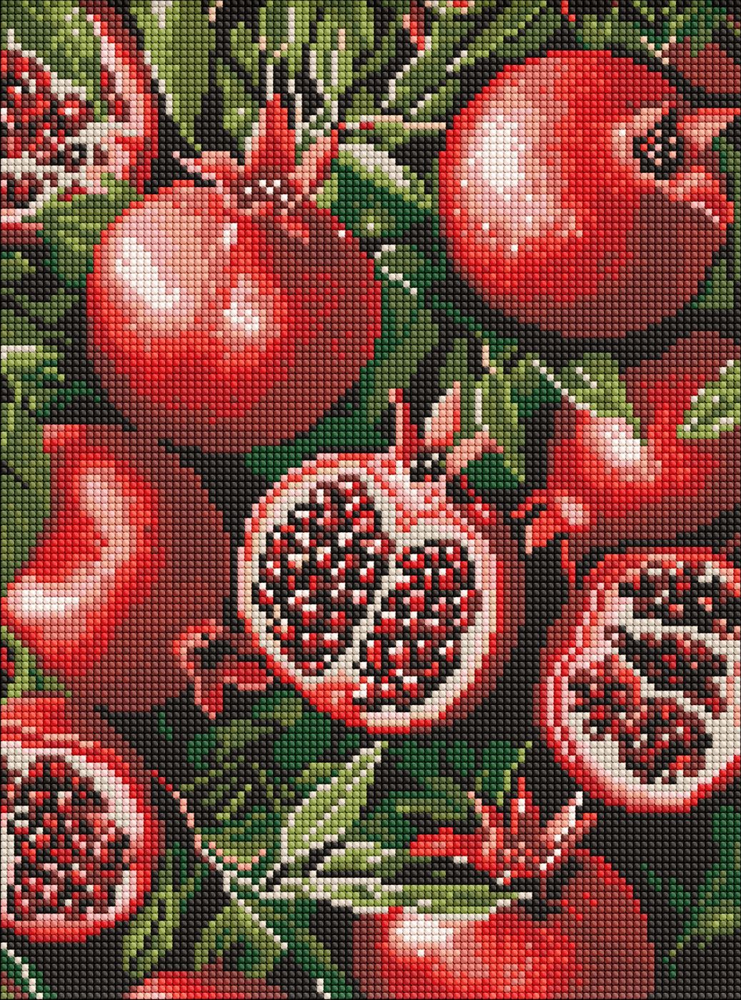 Алмазна мозаїка 30х40 см Гранат у розрізі