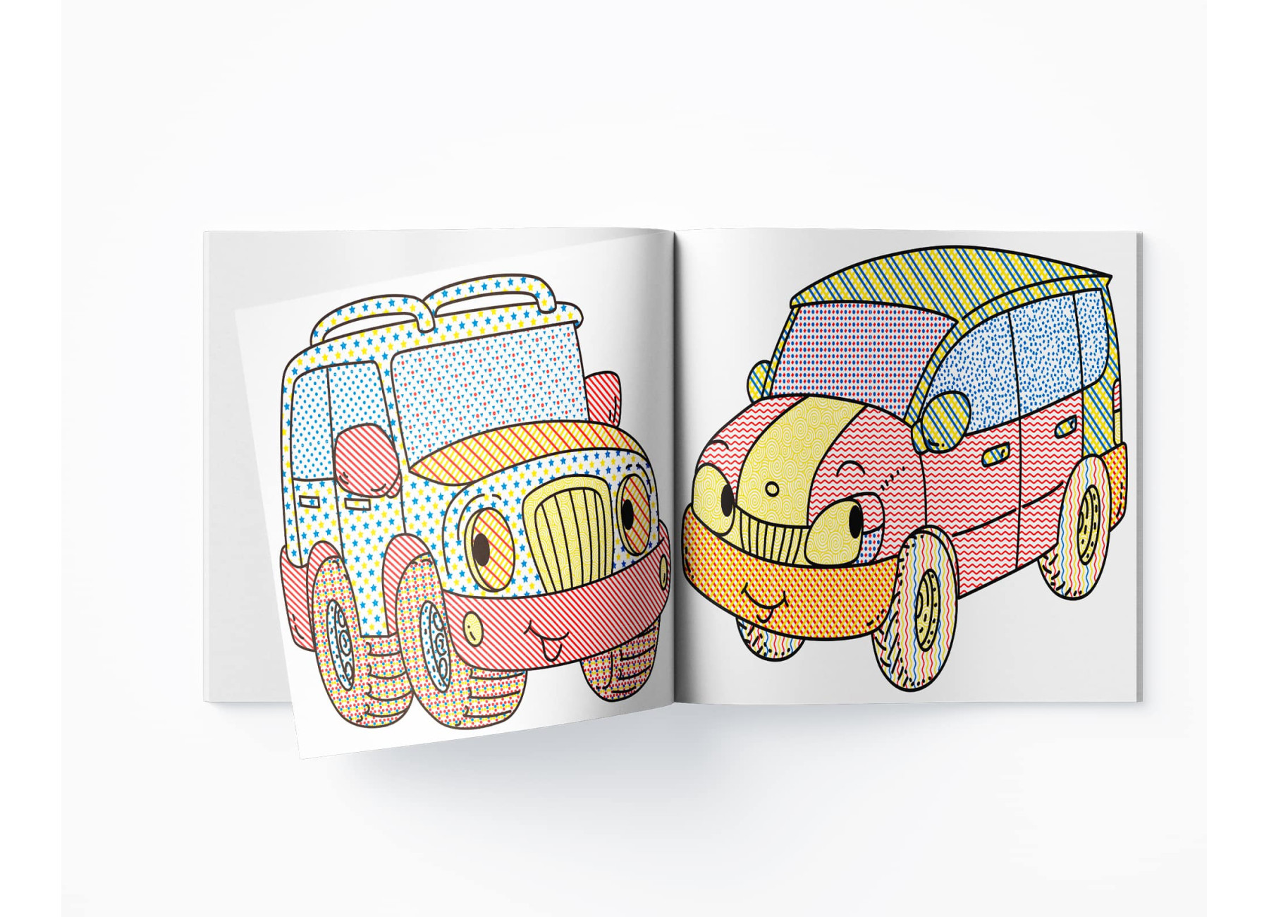 Водные раскраски Легковые машинки