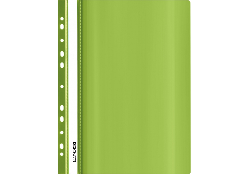 Скоросшиватель А4 с перф. Economix, глянец салатовый