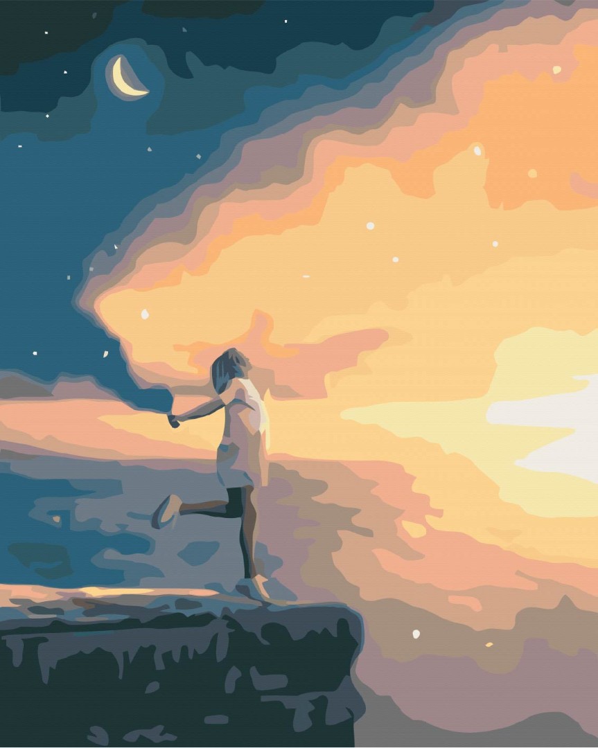 Картина по номерам 40x50 см Космический полет