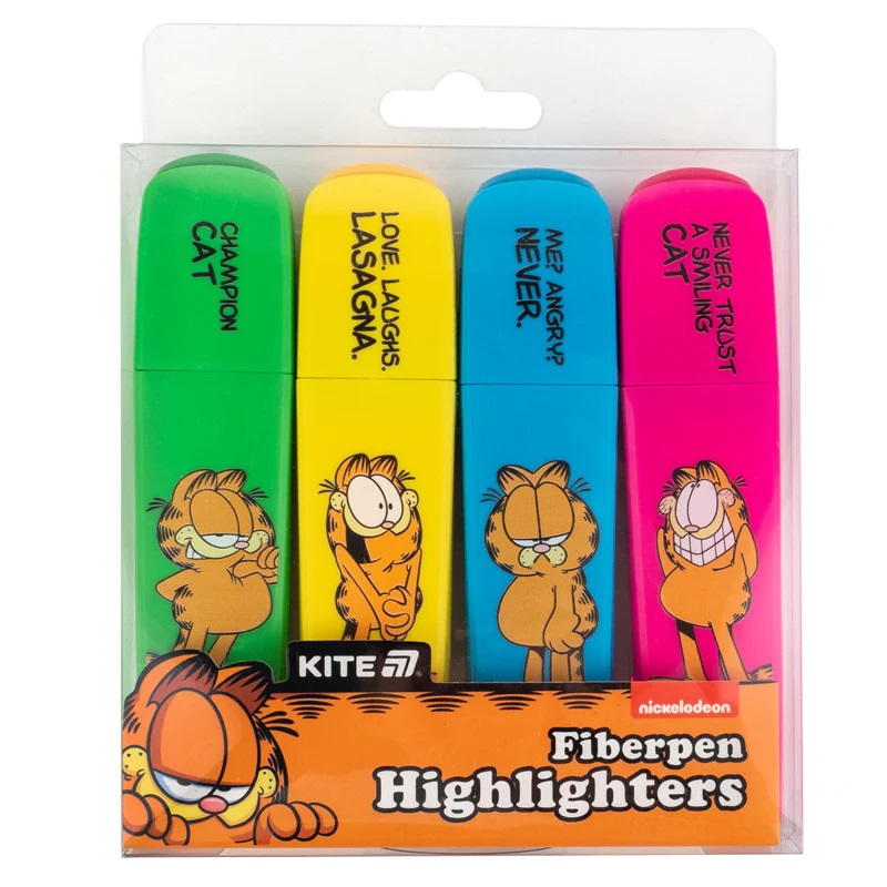 Набор маркеров текстовых Kite Garfield 4 шт