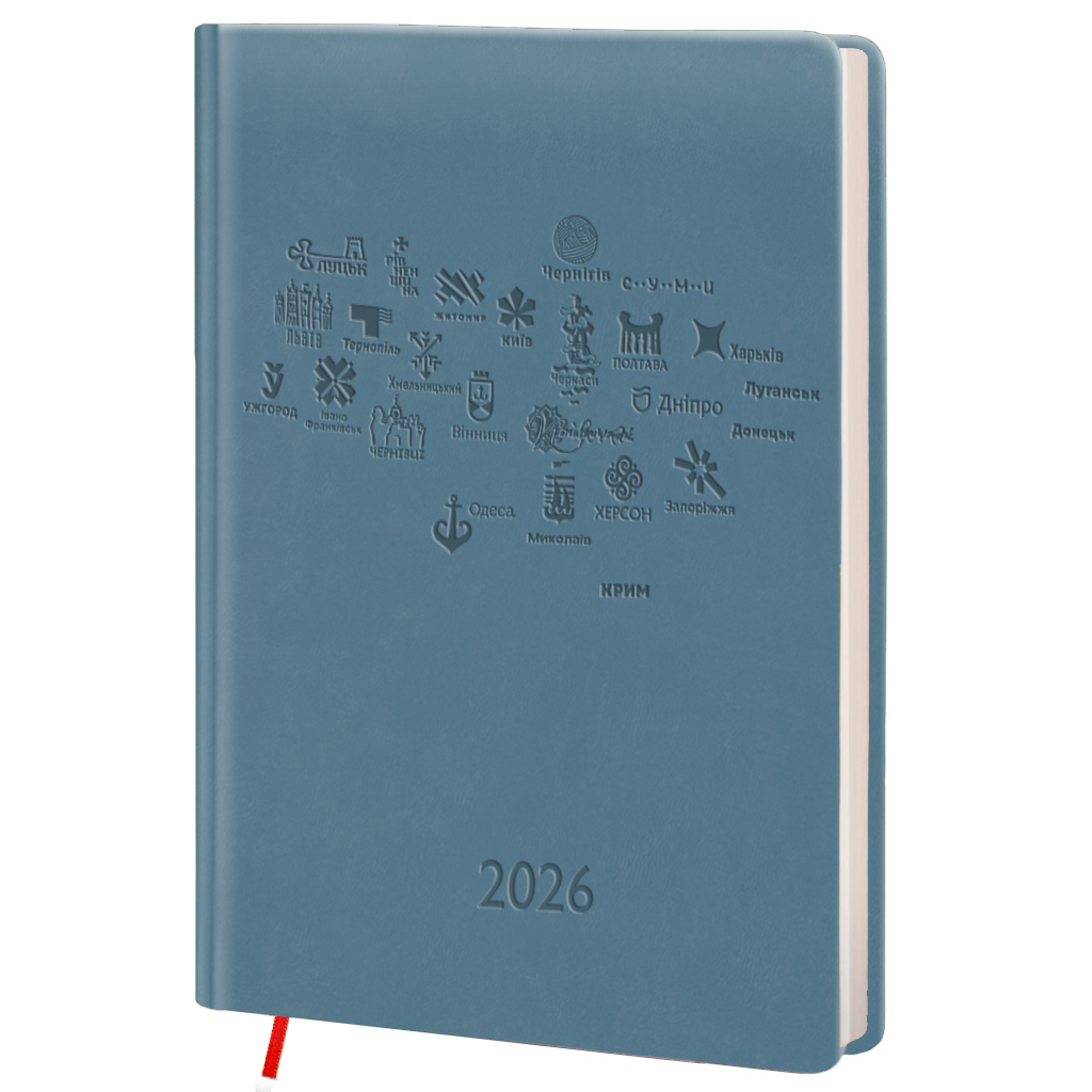 Щоденник дат. Стандарт Vivella крем.блок синьо-сірий