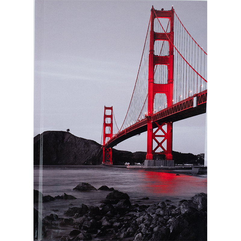 Книга записна А5 96 арк тв палітурка клітинка R&B Bridge