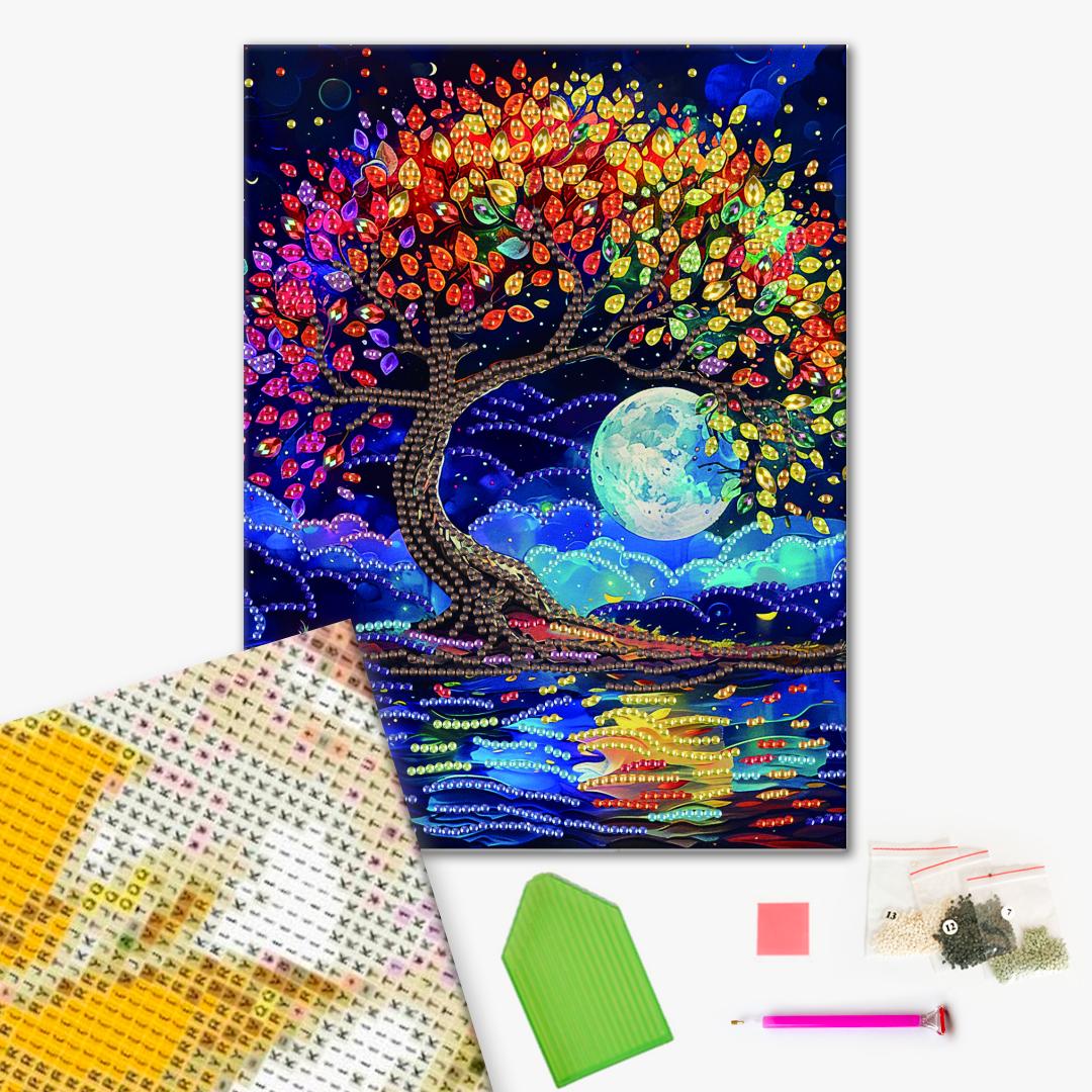 Алмазная мозаика 25×25 см Красочное дерево