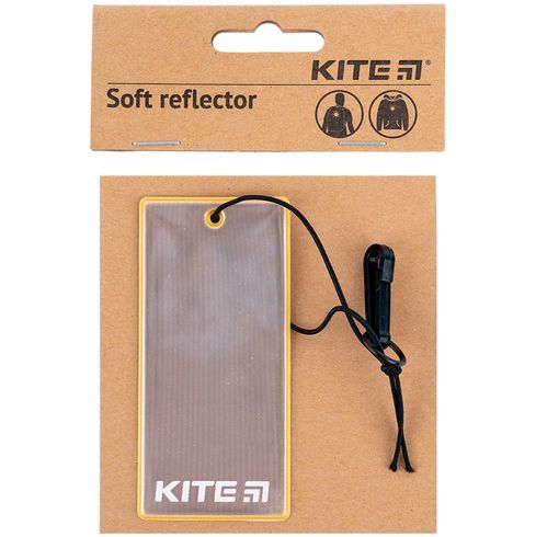 Светоотражающая подвеска мягкая, прямоугольная, персиковая (K23-109-2)