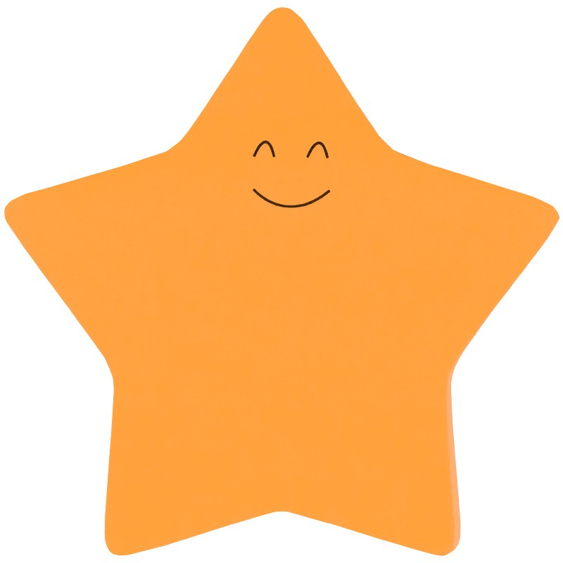 Блок паперу з липким шаром Axent Star 70*70*50 арк помаранчевий неон