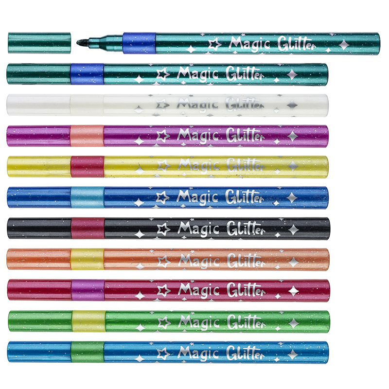 Фломастери Centrum Magic Glitter 10 кольорів зміна кольору