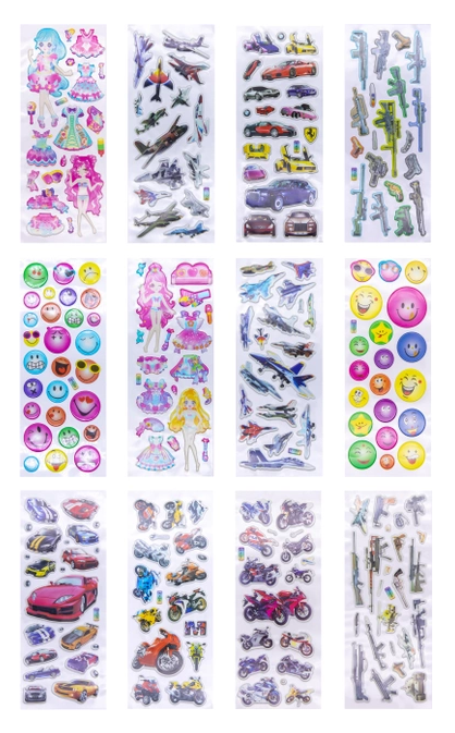 Наклейки 16,5х6,5 см микс