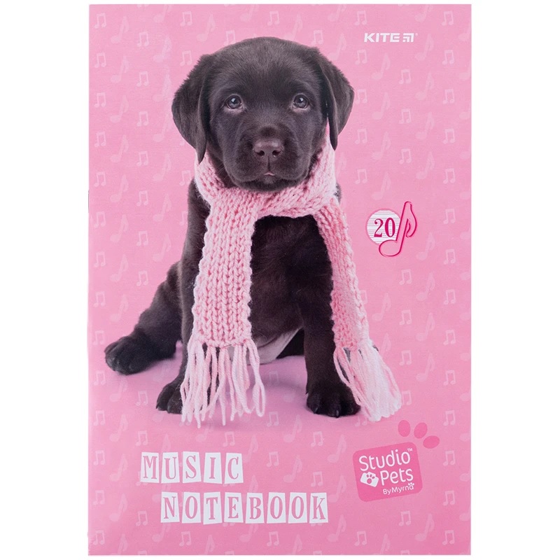 Тетрадь для нот А4 20 л Studio Pets