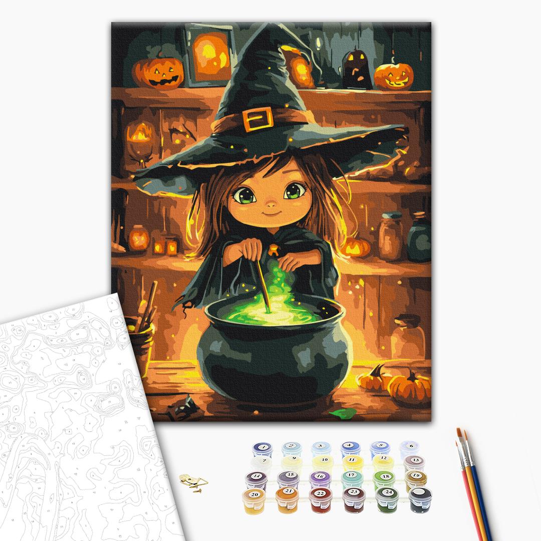Картина по номерам 40x50 см Ведьмочка