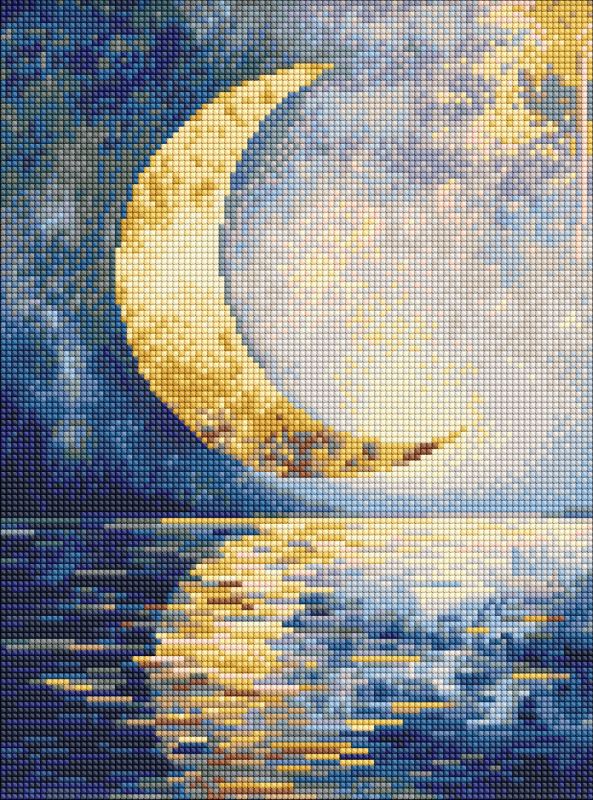 Алмазная мозаика 30×40 см Отражение луны
