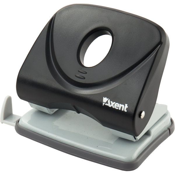 Діркопробивач 30 арк пластик Axent Welle-2, чорний