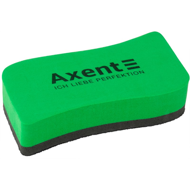 Губка для досок магнитная Axent Wave зеленая