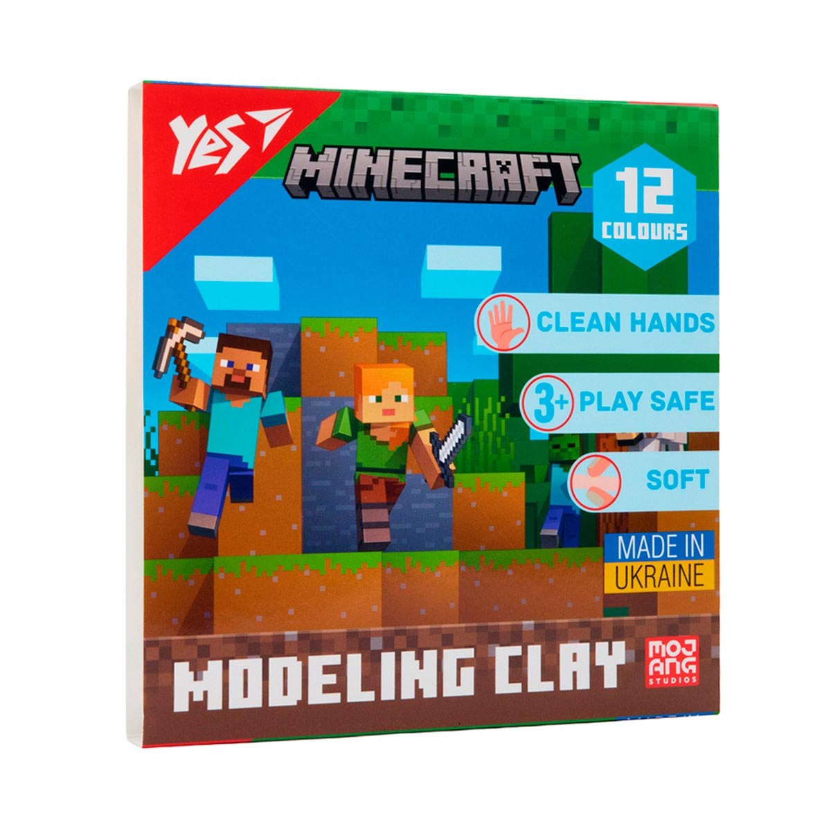 Пластилін Yes Minecraft 12 кол 240г