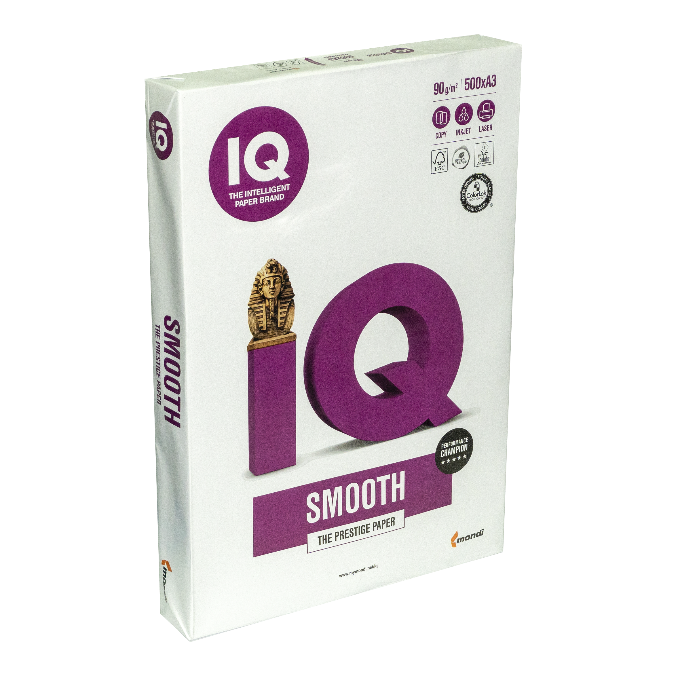 Папір для лазерного та струменевого друку А3 IQ Smooth 90 г/м2 500 арк