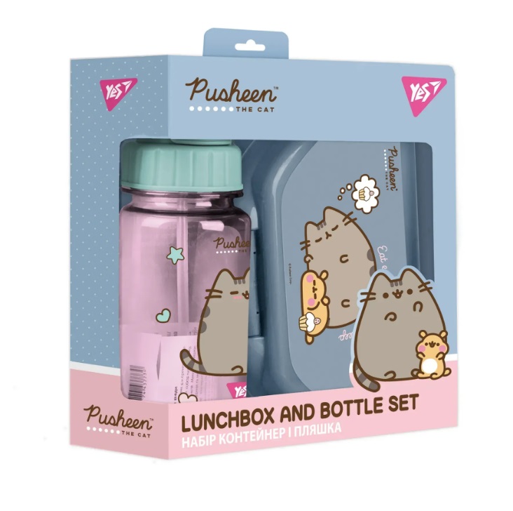 Набір пляшечка і ланчбокс Pusheen