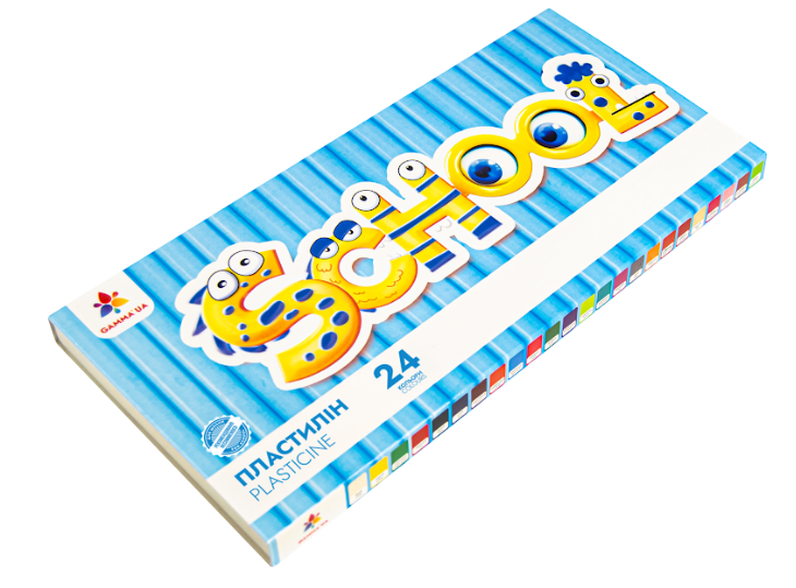 Пластилин GAMMA`UA 24 цв, 288 г, стек (200319)