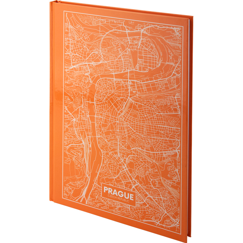Книга обліку А4 96 арк тв палітурка клітинка Maps Prague