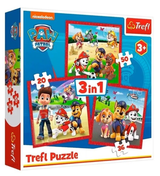 Пазлы 3in1 Paw Patrol Счастливые собаки