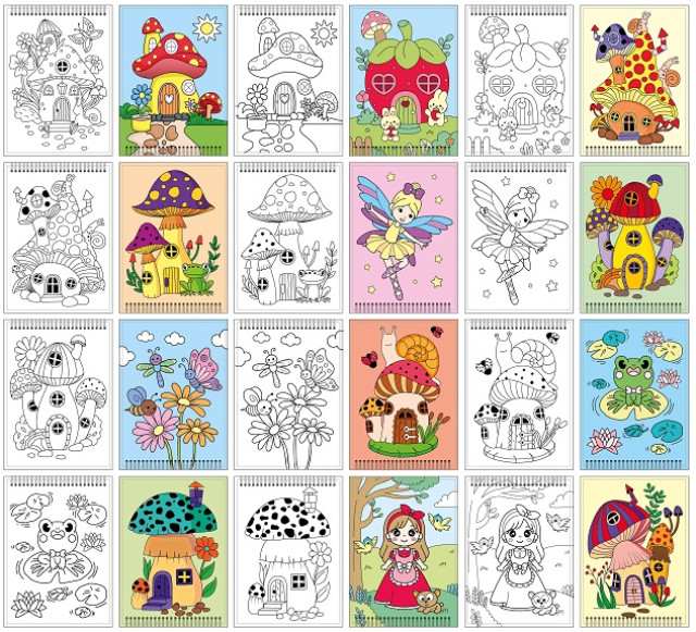 Раскраска с наклейками Cказочный лес