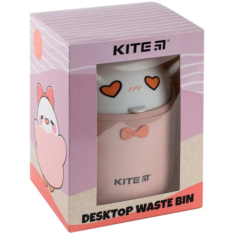 Контейнер настольный для мусора Kite, персиковый