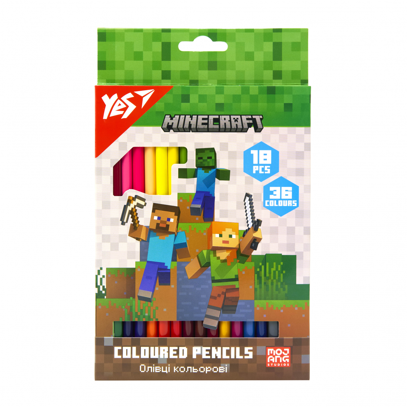 Олівці Yes Minecraft 18/36 кол