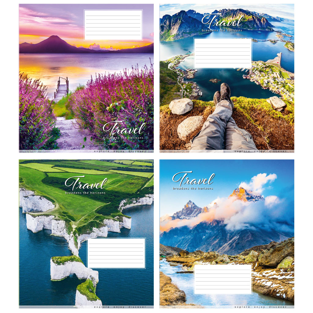 Зошит 96 арк клітинка 150 Travel 2025 уні