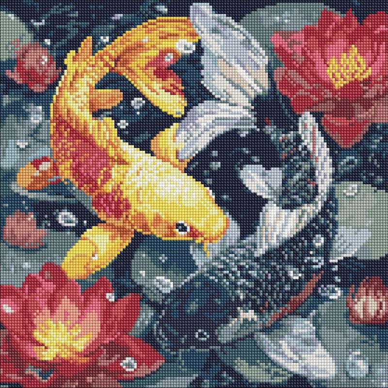 Алмазна мозаїка 40х40 см Життя кої
