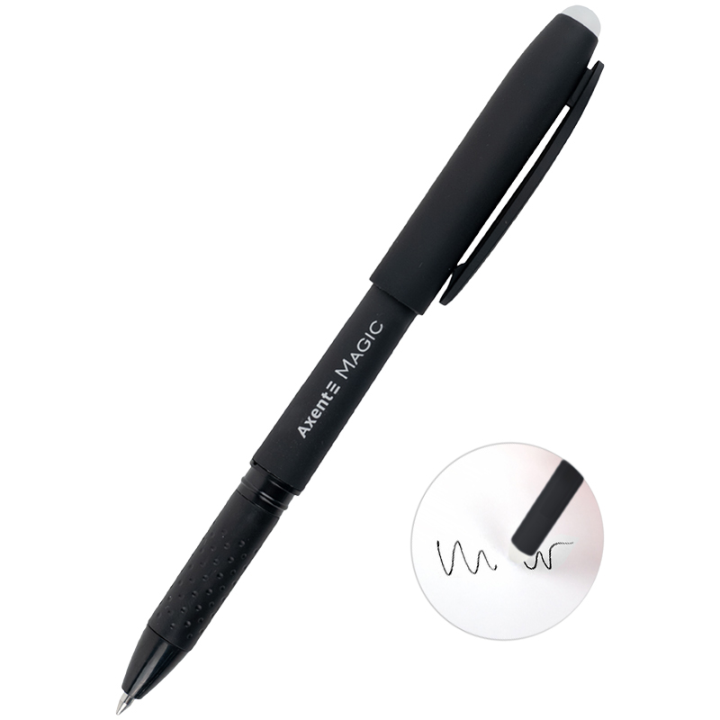 Ручка гелевая пиши-стирай Axent Magic 0,7 черная