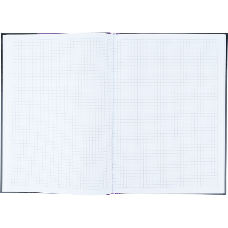 Книга обліку А4 80 арк тв палітурка клітинка COLORS фіолетова