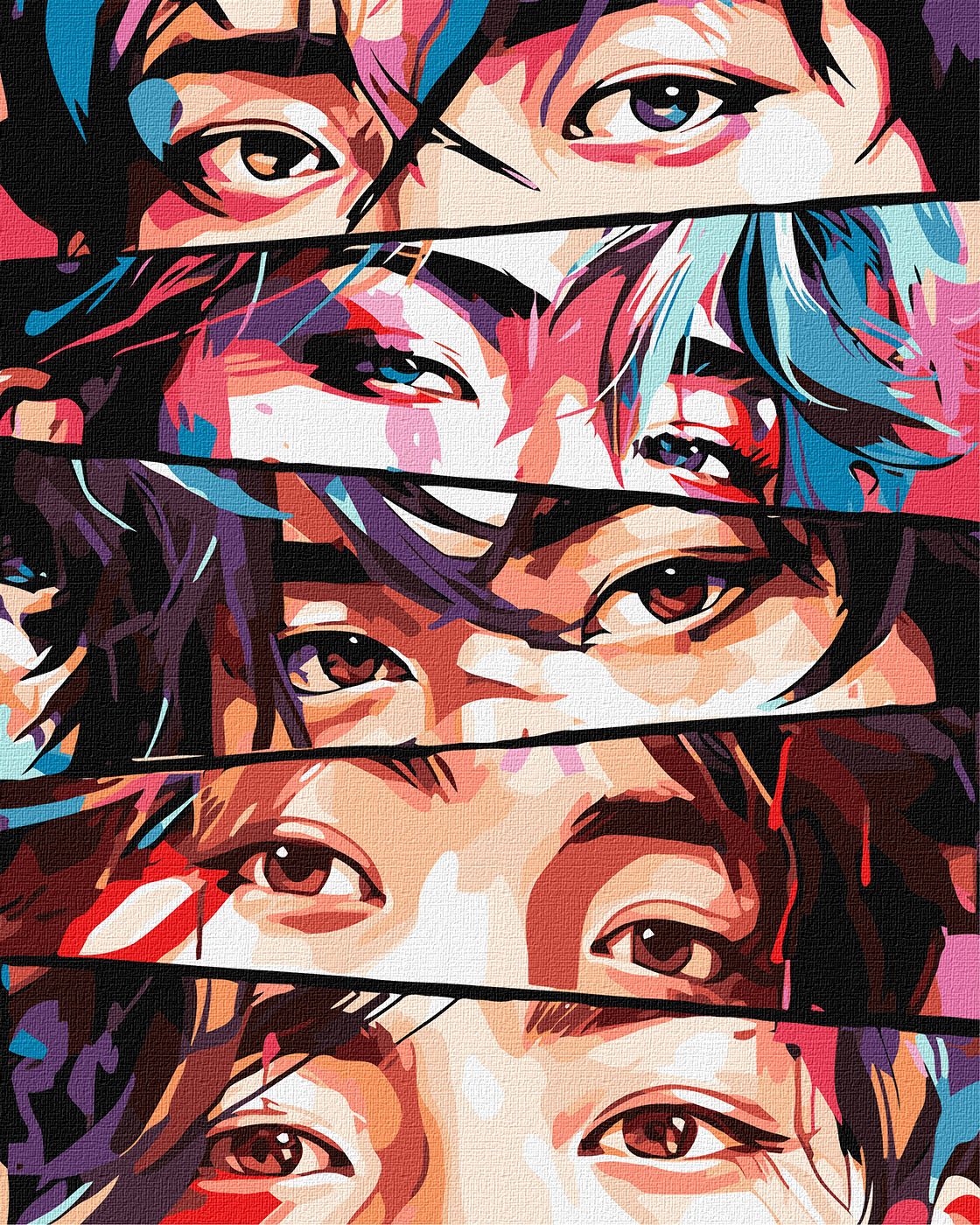 Картина за номерами 40×50 см . Загадкові очі