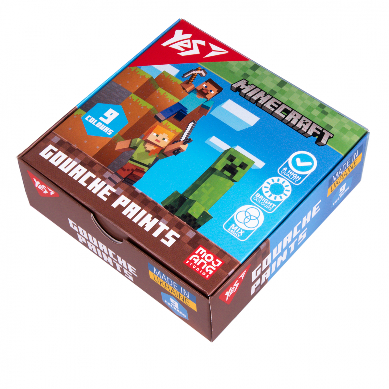 Гуаш Yes Minecraft 9кол/20мл