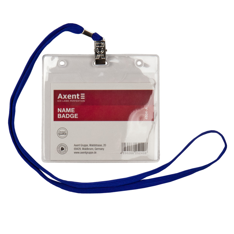 Бейдж на шнурке горизонтальный Axent 4504-A