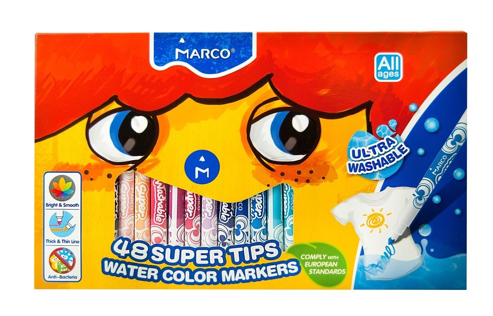 Фломастери Marco Super Washable CB 48 кол