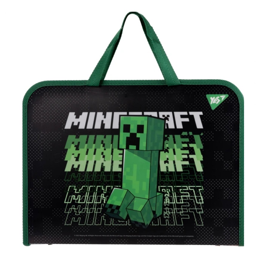 Портфель пластиковий на блискавці А4 Yes, Minecraft