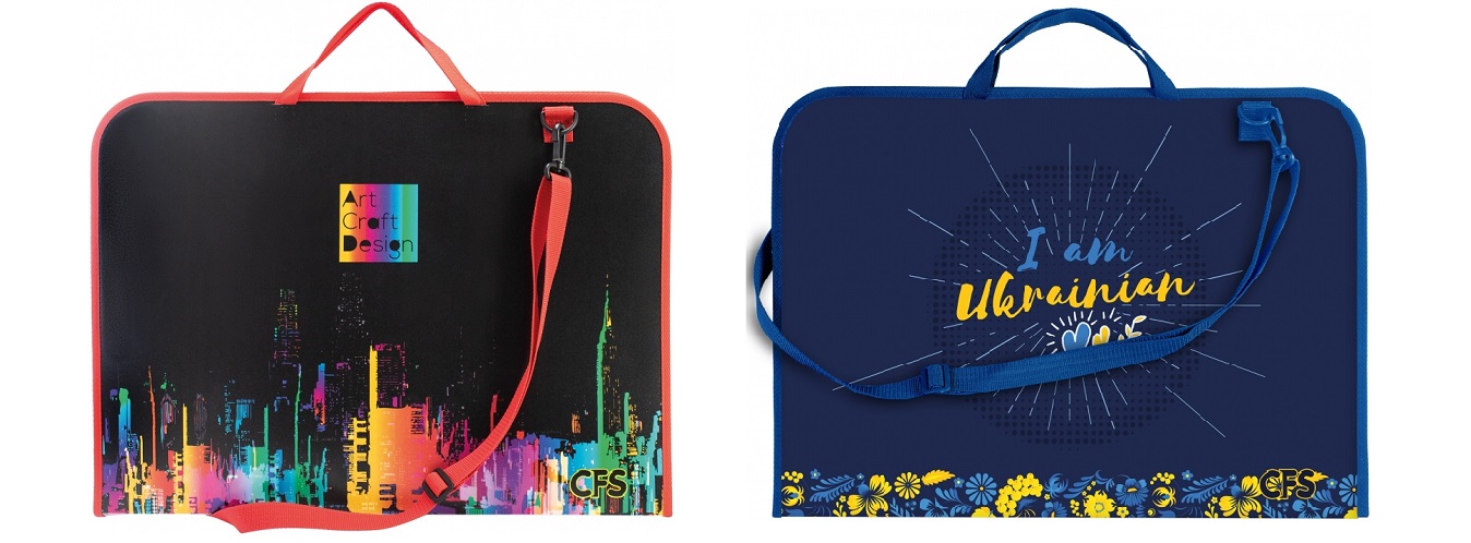 Портфель пластиковий на блискавці А3 CoolForSchool, Colorful асорті