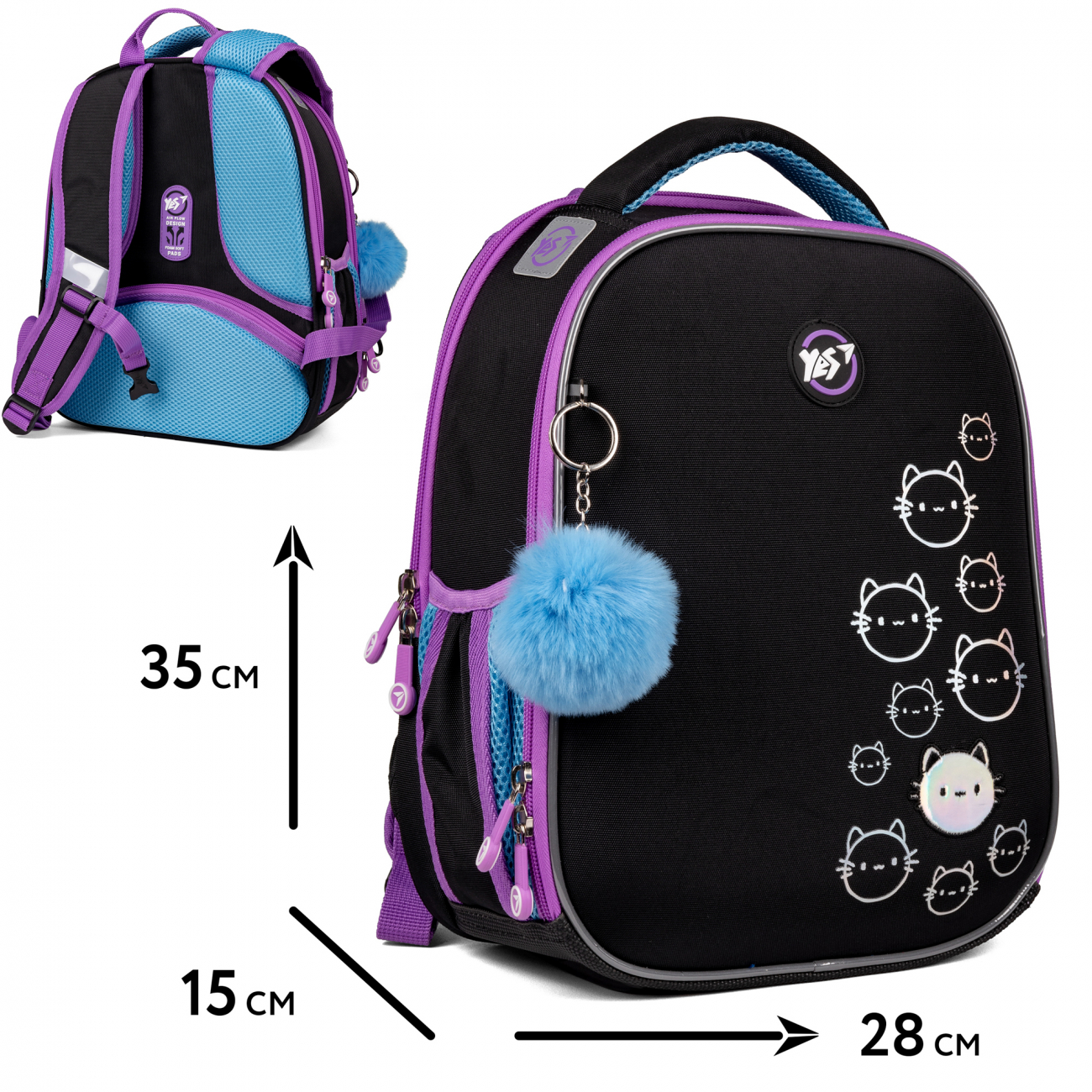 Рюкзак каркасний Yes H-100 Mysterious Cats