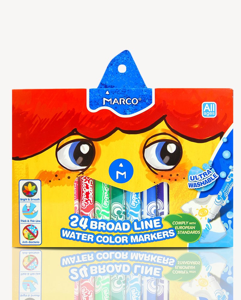 Фломастеры Marco Super Washable Jumbo CB 24 цв