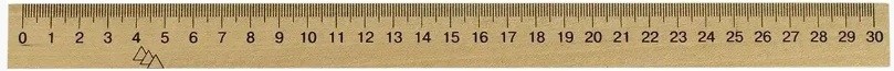 Лінійка 30 см дерево