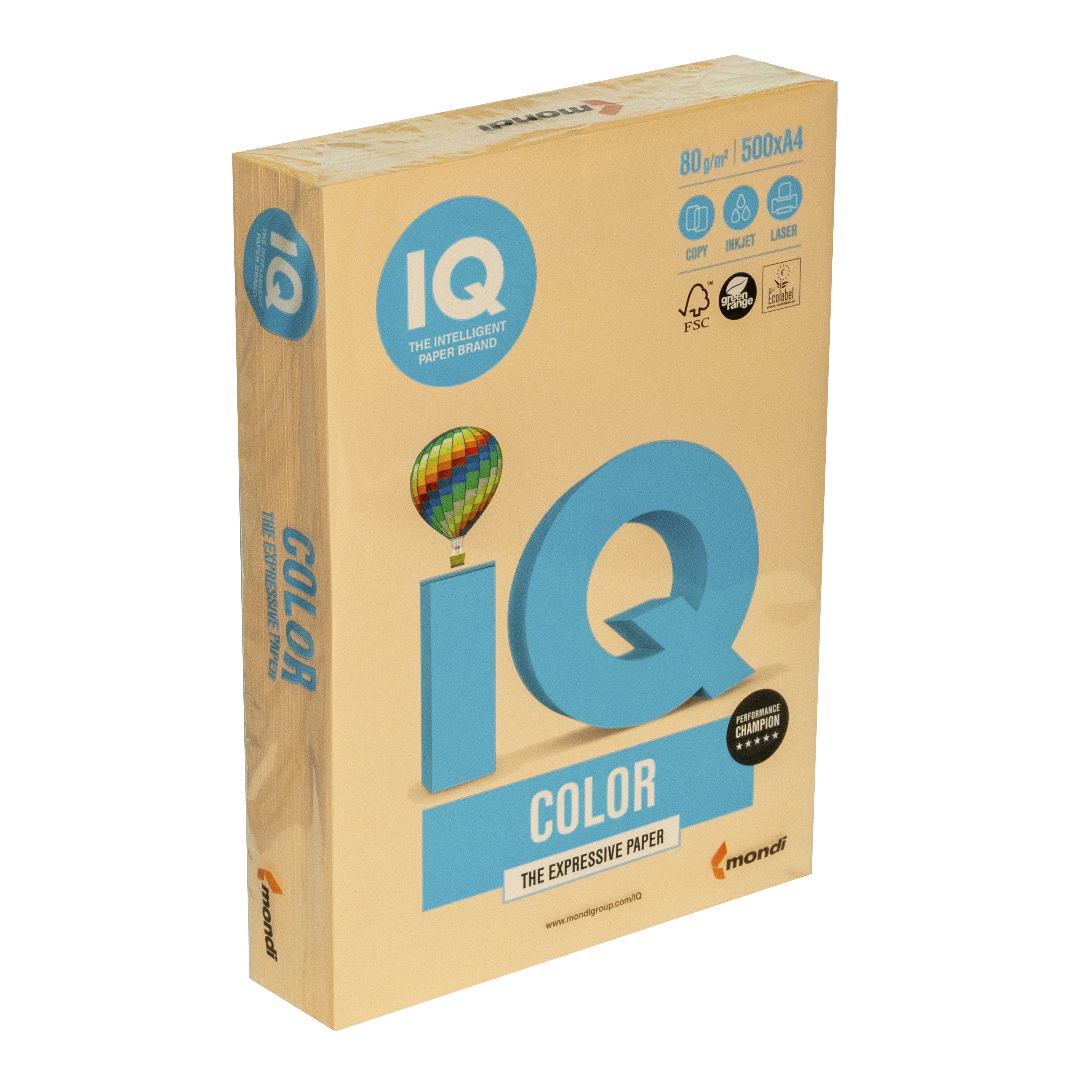 Папір кольоровий А4 IQ Color 80 г/м2 SA24 пастель персиковий 500 арк