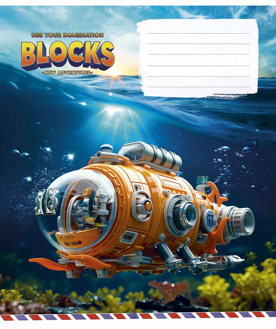 Тетрадь 12 л линия 3400 Blocks 2024 мал