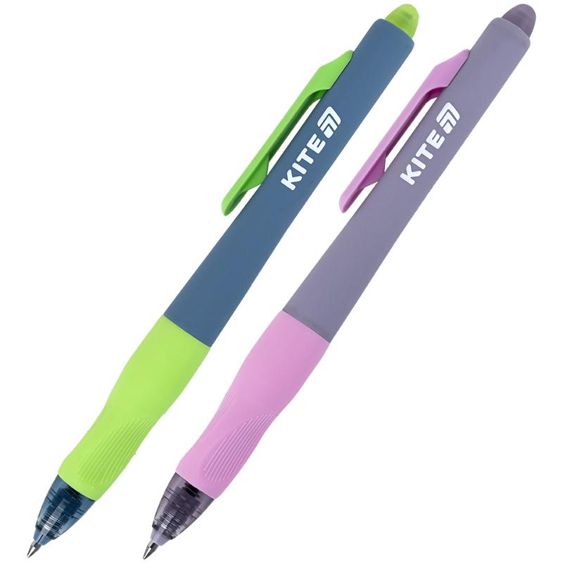 Ручка гелевая автомат пиши-стирай Kite 0,5 синяя
