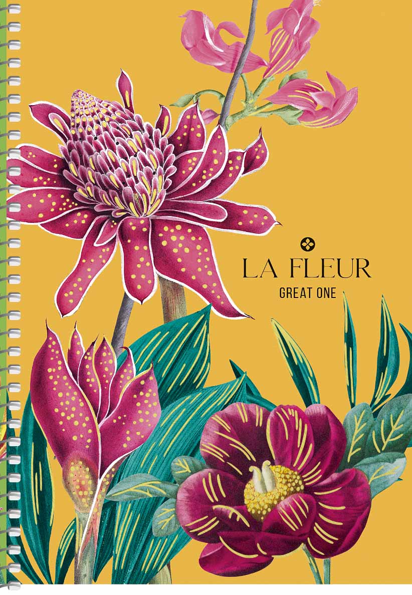 Блокнот А5 80 арк спіраль клітинка тверда обкл тисн фольгою STUDENT 6092 Асорті