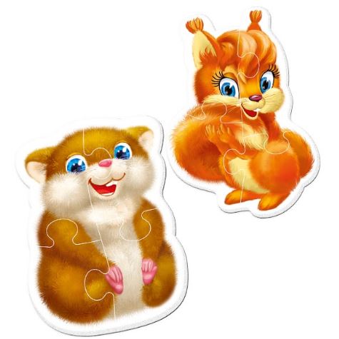 Пазлы магнитные Baby puzzle Пушистики 2 шт