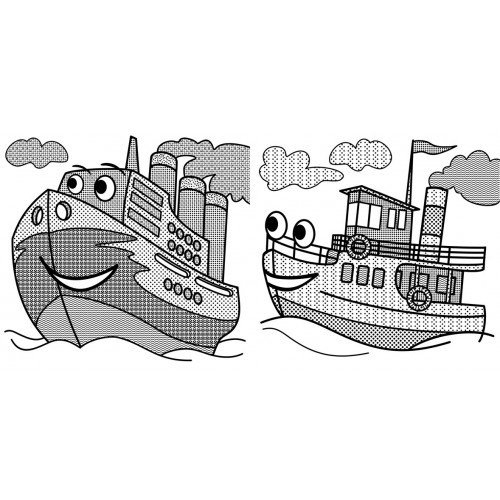 Водные раскраски с секретом Парусники