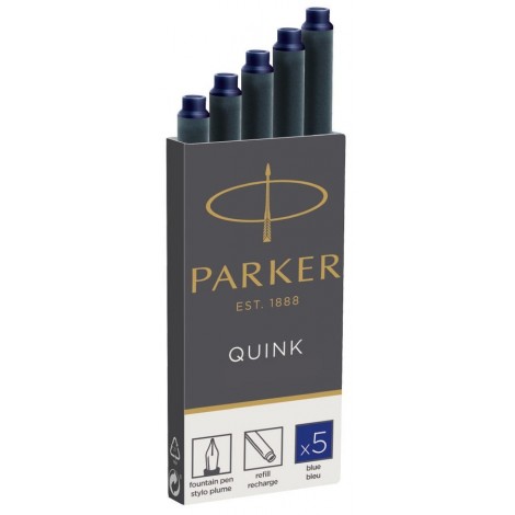 Чорнильні капсули Parker Quink 5 шт сині