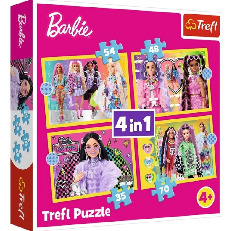 Пазли 4in1 (35, 48, 54, 70) Barbie  Веселий світ Барбі
